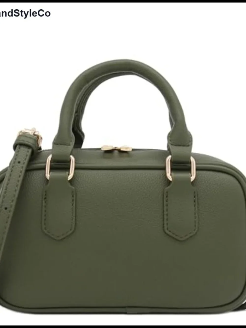 Mini Faux Leather Satchel Top Handle Crossbody Bag